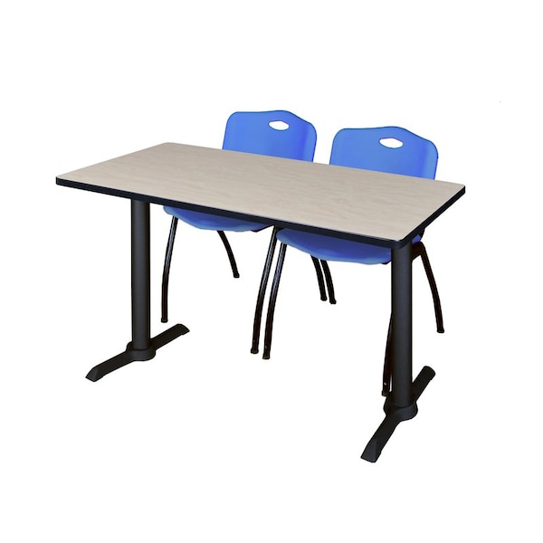 Cain Rectangle Tables > Training Tables > Cain Training Table & Chair Sets, 48 W, 24 L, 29 H, Maple MTRCT4824PL47BE - main